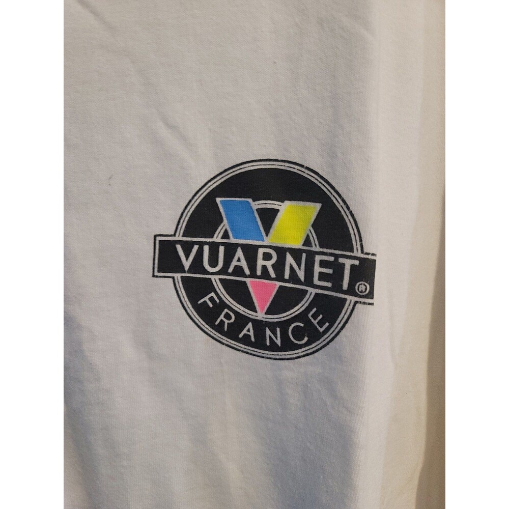 Vintage 90s Vuarnet France T Shirt Adult XLarge White USA Made Mens - Picture 2 of 10